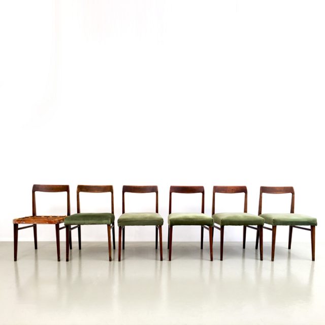 Lübke Esszimmerstühle Palisander 60er Jahre