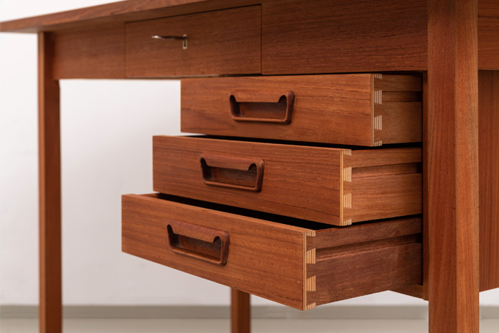 Desk Teakschreibrisch Furniture Tibergaard