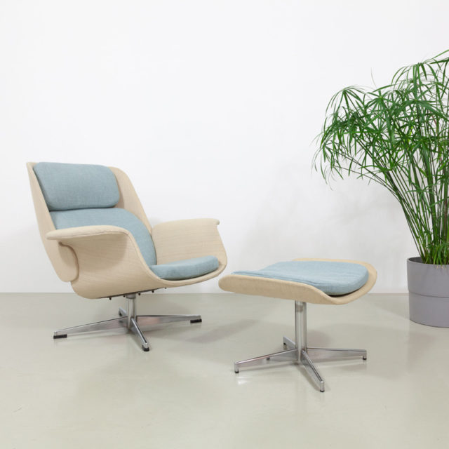 Asko Olli Borg Lounge Chair mit Ottomane