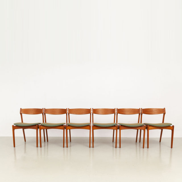 60er Jahre Esszimmerstühle von Erik Buch