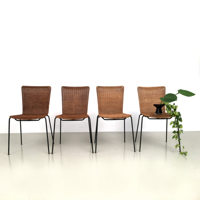 Mid Century Rattanstühle 60er
