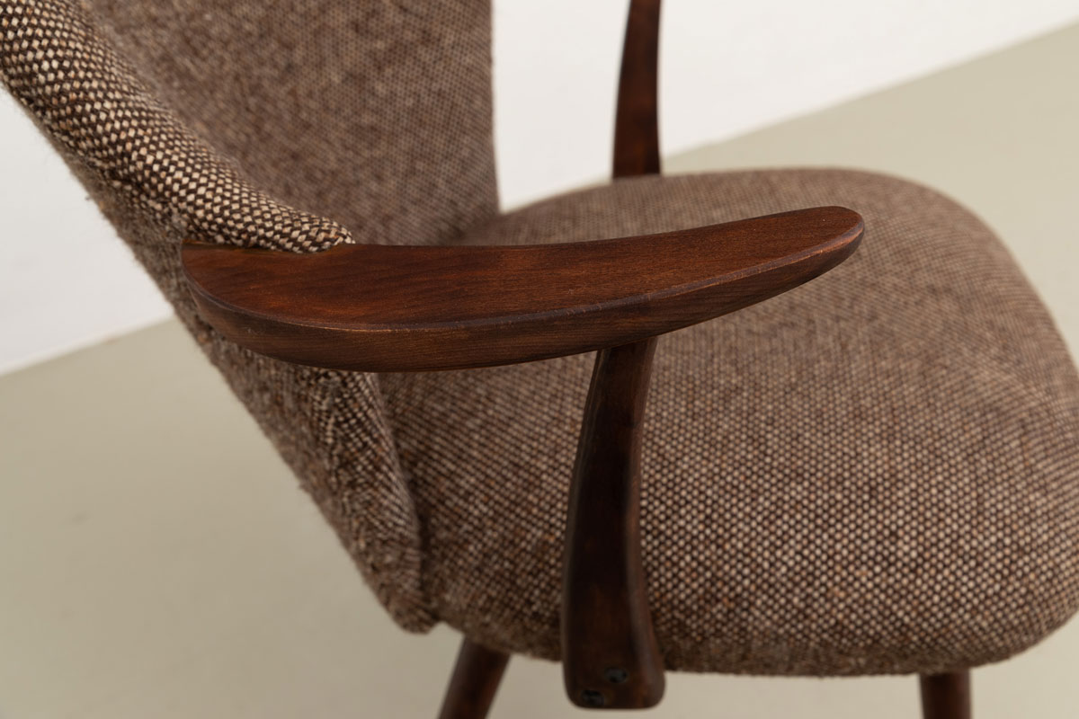 Thonet Cocktailsessel 50er Nussbaum