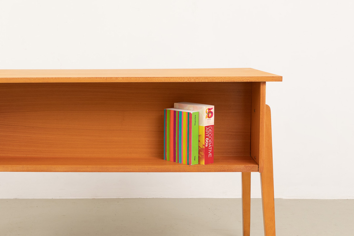 Schreibtisch buecherfach 60er Esche