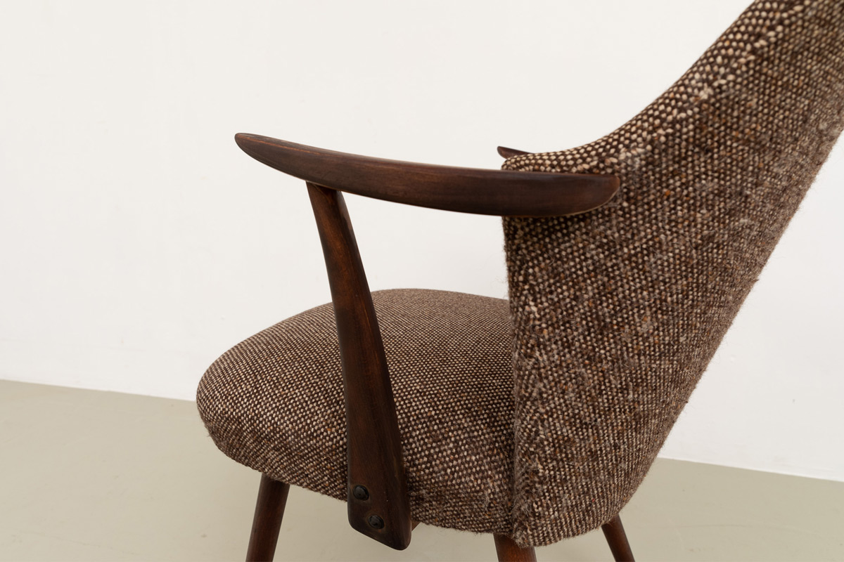 Thonet Cocktailsessel Wollstoff Designklassiker