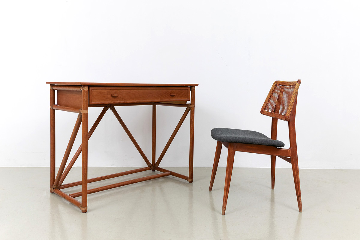 Roberti Rattan Bambusoptik Schreibtisch