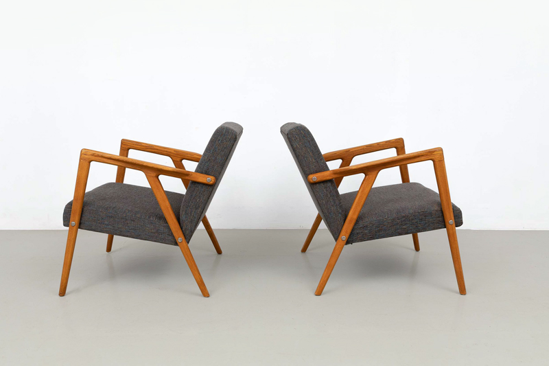 Sessel 60er Eichenholz grazil